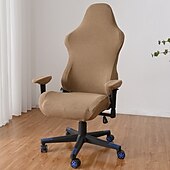 abordables Funda para silla de oficina-Funda para silla de oficina dividida, funda para silla de juego, color burdeos, elástica, lavable, funda para silla de ordenador, para sillón, silla giratoria, silla de juego, silla de jefe de