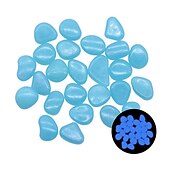 cheap Statues-1pack Glow in the Dark Garden Pebbles For Sidewalk Garden Terrace Lawn Garden Patio Fish Tank Aquarium Decoration Glow Stone