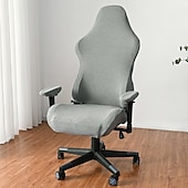 abordables Funda para silla de oficina-Funda para silla de oficina dividida, funda para silla de juego, color burdeos, elástica, lavable, funda para silla de ordenador, para sillón, silla giratoria, silla de juego, silla de jefe de