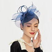economico Fascinator-fascinators Piume Cappello Portapillole Matrimonio Kentucky Derby Coppa di Melbourne cocktail Astco reale Fiore Elegante Con Colore Puro Copricapo Copricapo