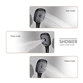 cheap Shower Faucets-Shower Faucet,Rainfall Shower System Thermostatic Mixer valve Body Jet Massage Set - Rainfall Shower Multi Spray Shower Waterfall Contemporary Painted Finishes Mount Inside Brass Valve