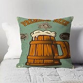 رخيصةأون غطاء وسادة العطلات-oktoberfest beer double side cushion cover 4pc soft الزخرفية مربع رمي غطاء وسادة غطاء وسادة كيس وسادة لأريكة غرفة نوم جودة عالية آلة قابل للغسل