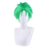 abordables Perruques d&amp;#39;anime-une pièce roronoa zoro perruques courtes roronoa zoro une pièce perruques vert cosplay cheveux synthétiques anime partie synthétique halloween