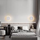 abordables Appliques murales encastrées-lightinthebox 1 lumière 15 cm applique murale LED lampes murales design circulaire mini style simple / moderne / contemporain salon chambre salle à manger lumière en métal 110-120v / 220-240v
