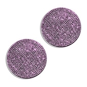 cheap Car Organizers-2pcs Bling Car Cup Holder Coaster 2.75 inch Anti-Slip Shockproof Universal Fashion Vehicle Car Coasters Insert Bling Rhinestone Auto Automotive Interior Accessories for Women