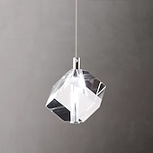 voordelige Eilandlichten-1-licht 9cm kristal mini hanglamp led metalen mini gegalvaniseerde eilandverlichting moderne eigentijdse stijl keuken eetkamer thuis bar licht 110-120v 220-240v
