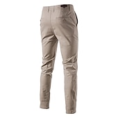 economico Chino-pantaloni cargo da uomo elastico in vita tasche multiple pantaloni a tutta lunghezza casual anelastico tinta unita sport all&#039;aria aperta vita media verde militare nero kaki blu navy s m l xl xxl