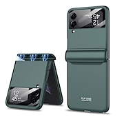 cheap Samsung Cases-Phone Case For Samsung Galaxy Z Flip 5 Z Flip 4 3 2 Back Cover Portable Magnetic Full Body Protective Solid Colored TPU