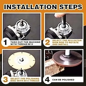 economico set di punte da trapano-albero di prolunga per punte per smerigliatrice angolare 80 mm m10 biella durevole per utensile elettrico adattatore di connessione per levigatura pad per lucidatura