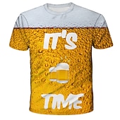 abordables T-shirts-Anime 3D Tee-shirt Costume de cosplay T-shirt Bière Classique Style de rue pour Homme Unisexe Adulte Impression 3D  pour Oktoberfest