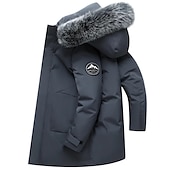 お買い得  メンズダウン＆パーカー-男性用 ダウン パッド入り スポーツ・アウトドア 冬 ポリエステル 保温 防風 高通気性 耐摩耗性 レギュラー ブルー・グリーン グリーングレー ブラック ベスト