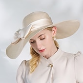baratos Fascinadores &amp; Chapéus-Elegante Retro Vintage Derby Peça para Cabeça Chapéus Chapéu de Igreja Senhora Mulher nobre Fantasia Mulheres Dia dos namorados Derby Festa de Casamento Plastrão Adulto Chapéu Primavera Verão