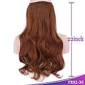 cheap Clip in Extensions-Curly Synthetic Hair 22 inch Hair Extension Fishing Line Hair 1pc / pack Adjustable Women&#039;s Girls&#039;