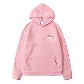 baratos Moletons masculinos com capuz-Homens Letra Moletom Moletons Moletom Manga Longa Moletom com capuz Com Capuz Legal Para Noite Scarlet antes e depois Grande vermelho antes de grande Inverno Designer