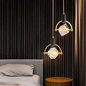 economico Luci a sospensione-20cm pendente lanterna design lampada a sospensione rame ottone moderna 220-240v
