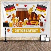 halpa Oktoberfest-oktoberfest olut iso seinä tapetti taide sisustus saksalainen baijerilainen viltti verho riippuva koti makuuhuone olohuone sisustus polyesteri