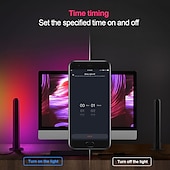 Недорогие Умный ночной свет-Bluetooth APP WiFi светодиодная умная лампа Лента RGB Атмосферное освещение Музыкальная синхронизация 12 режимов TV Wall Компьютерная игровая комната Декоративный ночник
