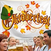halpa Oktoberfest-oktoberfest juhlaseinä tapetti taide sisustus huopa verho riippuva koti makuuhuone olohuone sisustus polyesteri olut saksalainen baijerilainen