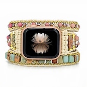 cheap Apple Watch Bands-Handmade Braided Rope Compatible with Apple Watch band Women Multilayer Beaded Beads Strap Replacement Wristband for 38mm 40mm 41mm 42mm 44mm 45mm 49mm iwatch Series Ultra 8 7 6 SE 5 4 3 2 1