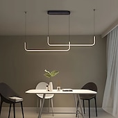 billige Øylys-90/120 cm led pendel enkelt design moderne nordisk svart gull lysekrone aluminium stilig øy lys malt finish kunstnerisk 110-120v 220-240v