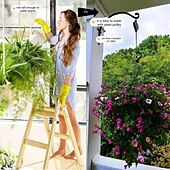 economico accessori per la cura delle piante-pianta pensile retrattile gancio telescopico in vaso giardino vasi di orchidee puleggia tirare giù il gancio gabbia per uccelli gancio di sollevamento a ruota libera