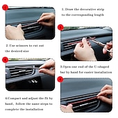 cheap DIY Car Interiors-Car Air Conditioner Trim Strip for Vent Outlet 20 Pieces Car Accessories Bling Interior for Men Women Truck Decor Air Vent Outlet Decoration Strip Universal Waterproof Bendable DIY U Shape