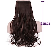 cheap Clip in Extensions-Curly Synthetic Hair 22 inch Hair Extension Fishing Line Hair 1pc / pack Adjustable Women&#039;s Girls&#039;