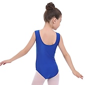 levne Dětské taneční oblečení-Dětské taneční kostýmy Balet Leotard / Kostýmový overal Potisk Barevně dělené Flitry Dívčí Trénink Výkon Bez rukávů Vysoký Polyester