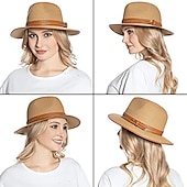 cheap Hats-Women&#039;s Cowboy Hats 1pcs Basic Brown Band Western Hats