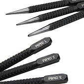 economico set di punte da trapano-1/3 pz antiscivolo centro punch set 1.5/2/3mm in lega di acciaio punzone centrale generale auto punch marcatura strumento di perforazione per metallo legno