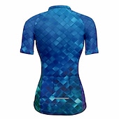 preiswerte Radtrikot Damen-Damen Radtrikot Geometrisch Kurzarm Fahhrad Trikot Oberteil mit 3 Gesäßtaschen Mountainbike MTB Straßenradsport Schnelltrocknend Reflektierende Streifen Rückentasche Feuchtigkeitsableitend Sport Rot