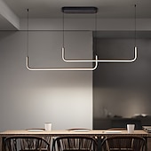 billige Øylys-90/120 cm led pendel enkelt design moderne nordisk svart gull lysekrone aluminium stilig øy lys malt finish kunstnerisk 110-120v 220-240v