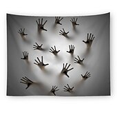billige halloween veggtepper-halloween fest veggteppe kunst dekor teppe gardin hengende hjem soverom dekorasjon polyester spøkelse skrekk skygge halloween dekorasjoner