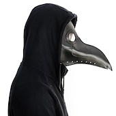 baratos Acessórios e mais-engraçado medieval peste steampunk médico pássaro máscara látex punk cosplay máscaras bico adulto festival evento cosplay adereços branco preto para o halloween