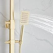 abordables Robinets de douche-Robinet de douche, système de douche Système de pommeau de douche à effet pluie Ensemble de massage à jet corporel - Douchette incluse