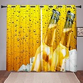 olcso Függönyök és drapériák-2 paneles szett sötétítő függöny oktoberfest design hőszigetelt függöny hálószobába nappali modern átvezetéses ablakfüggöny függönyfüggöny