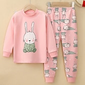 preiswerte Sets-Mädchen 3D Tiermotiv Hosen-Set Kleidungsset Langarm Herbst Winter Aktiv Täglich Kinder 2-12 Jahre Urlaub Normale Passform
