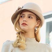 abordables Sombreros de Fiesta-100% Lana Sombrero Derby De Kentucky / Sombreros con Flor 1 PC Casual / Ropa Cotidiana Celada