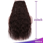 cheap Clip in Extensions-Curly Synthetic Hair 22 inch Hair Extension Fishing Line Hair 1pc / pack Adjustable Women&#039;s Girls&#039;