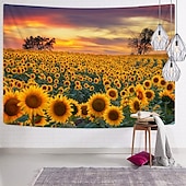 tanie gobelin krajobrazowy-wall tapestry art decor koc kurtyna piknik obrus wiszący dom sypialnia salon akademik dekoracja poliester słonecznik piękno widoki
