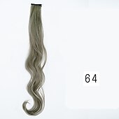 cheap Clip in Extensions-color wig Straight Synthetic Hair 24 inch Hair Extension Clip In / On 1pc / pack Soft Women&#039;s Girls&#039;
