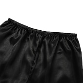 billiga Sovkläder till damer-dam pyjamas dräkter klänning nattlinne pjs 5 stycken ren färg mode enkel retro fest hem säng satin siden v wire långärmad rem topp byxa elastiskt midjebälte ingår vår höst hem kläder