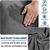 abordables Couverture de chaise de salle à manger-Les housses de chaise de salle à manger en velours, luxueuses et douces, protègent vos chaises rouge bordeaux tout en ajoutant élégance et confort à la décoration de votre salle à manger