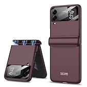 cheap Samsung Cases-Phone Case For Samsung Galaxy Z Flip 5 Z Flip 4 3 2 Back Cover Portable Magnetic Full Body Protective Solid Colored TPU