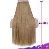 cheap Clip in Extensions-Curly Synthetic Hair 22 inch Hair Extension Fishing Line Hair 1pc / pack Adjustable Women&#039;s Girls&#039;
