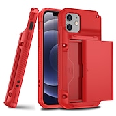 Χαμηλού Κόστους iPhone Θήκες-τηλέφωνο tok Για iPhone 15 Pro Max Plus iPhone 14 13 12 11 Pro Max X XR XS 8 7 Plus Πίσω Κάλυμμα Θήκη κάρτας πορτοφολιού Υποδοχή κάρτας Ανθεκτική σε πτώσεις Συμπαγές Χρώμα TPU PC