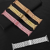 ieftine Curele Apple Watch-Brățări cu Legături Compatibil cu Curea de ceas Apple Watch 38mm 40mm 41mm 42mm 44mm 45mm 49mm Buclă Lux Închidere metalică Oțel inoxidabil Curea de ceas de schimb pentru iwatch Series Ultra 8 7 6 5