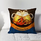 levne Sváteční povlak na polštář-oktoberfest pivo oboustranný povlak na polštář 4ks německý bavorský měkký dekorativní čtvercový povlak povlak na polštář povlak na polštář povlak na polštář na pohovku ložnice vynikající kvalita lze