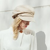 abordables Chapeaux de fête-simple Couleur unie Polyester Chapeaux avec Couleur Pure 1 pc Casual / Coupe de Melbourne Casque