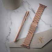 ieftine Curele Apple Watch-Brățări cu Legături Compatibil cu Curea de ceas Apple Watch 38mm 40mm 41mm 42mm 44mm 45mm 49mm Buclă Lux Închidere metalică Oțel inoxidabil Curea de ceas de schimb pentru iwatch Series Ultra 8 7 6 5